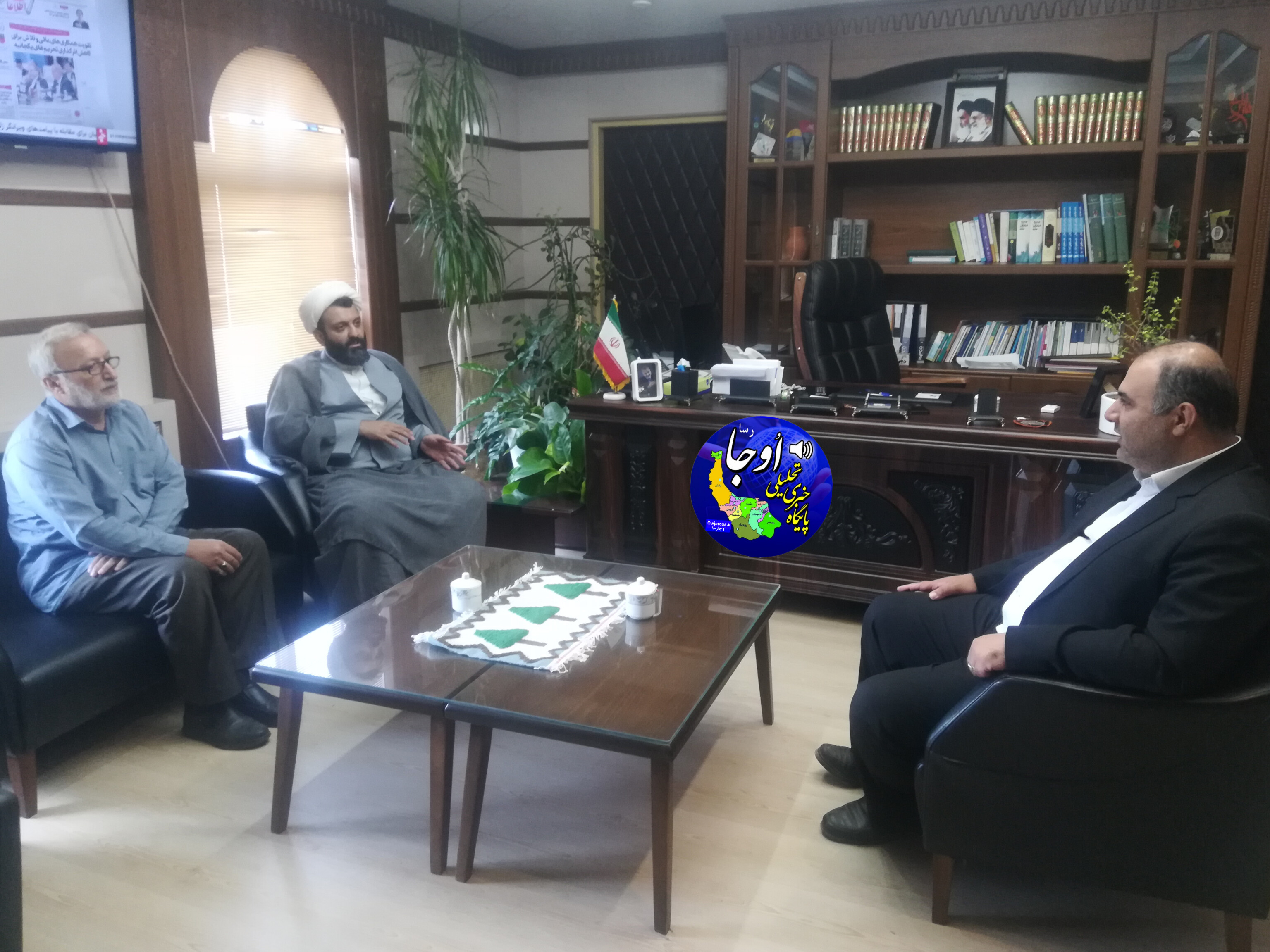 دیدار رئیس اداره تبلیغات اسلامی به همراه رئیس کانون مداحان شهرستان لنگرود با فرماندار این شهرستان