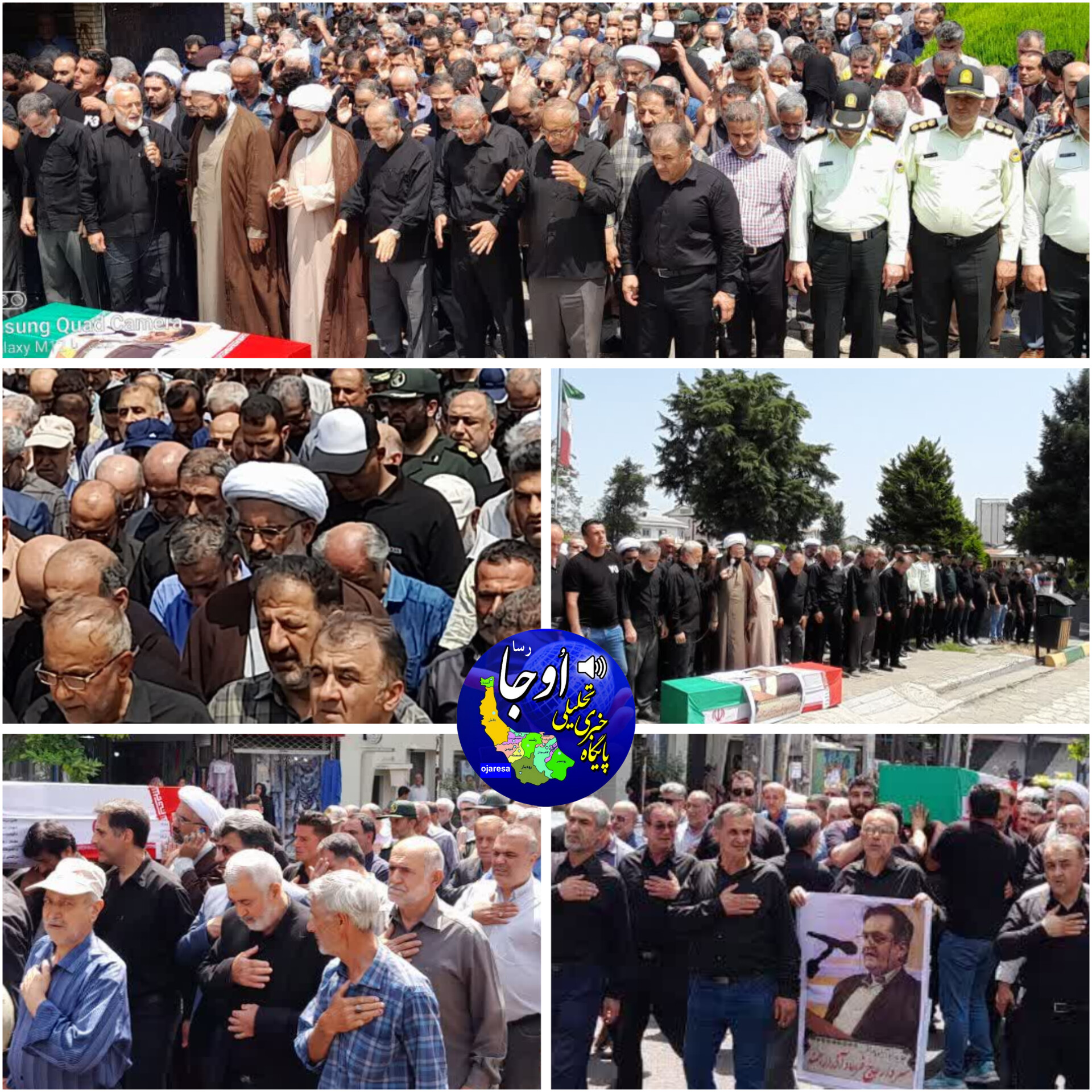 پیکر سردار جانباز و آزاده در لنگرود راهی خانه ابدی شد