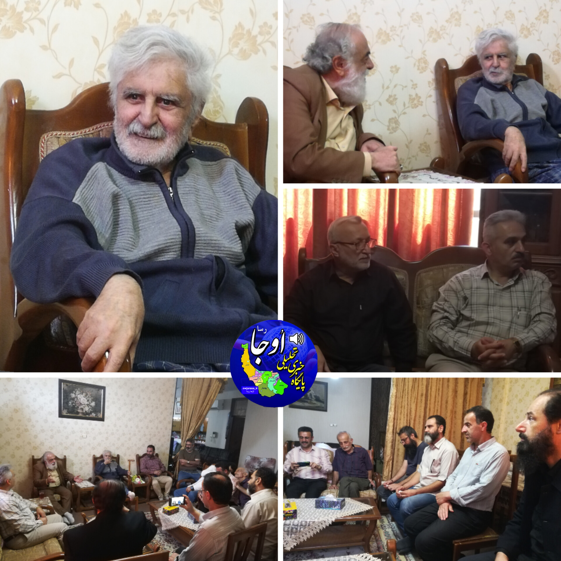 عیادت جمعی از هنرمندان از رییس انجمن مفاخر شهرستان لنگرود