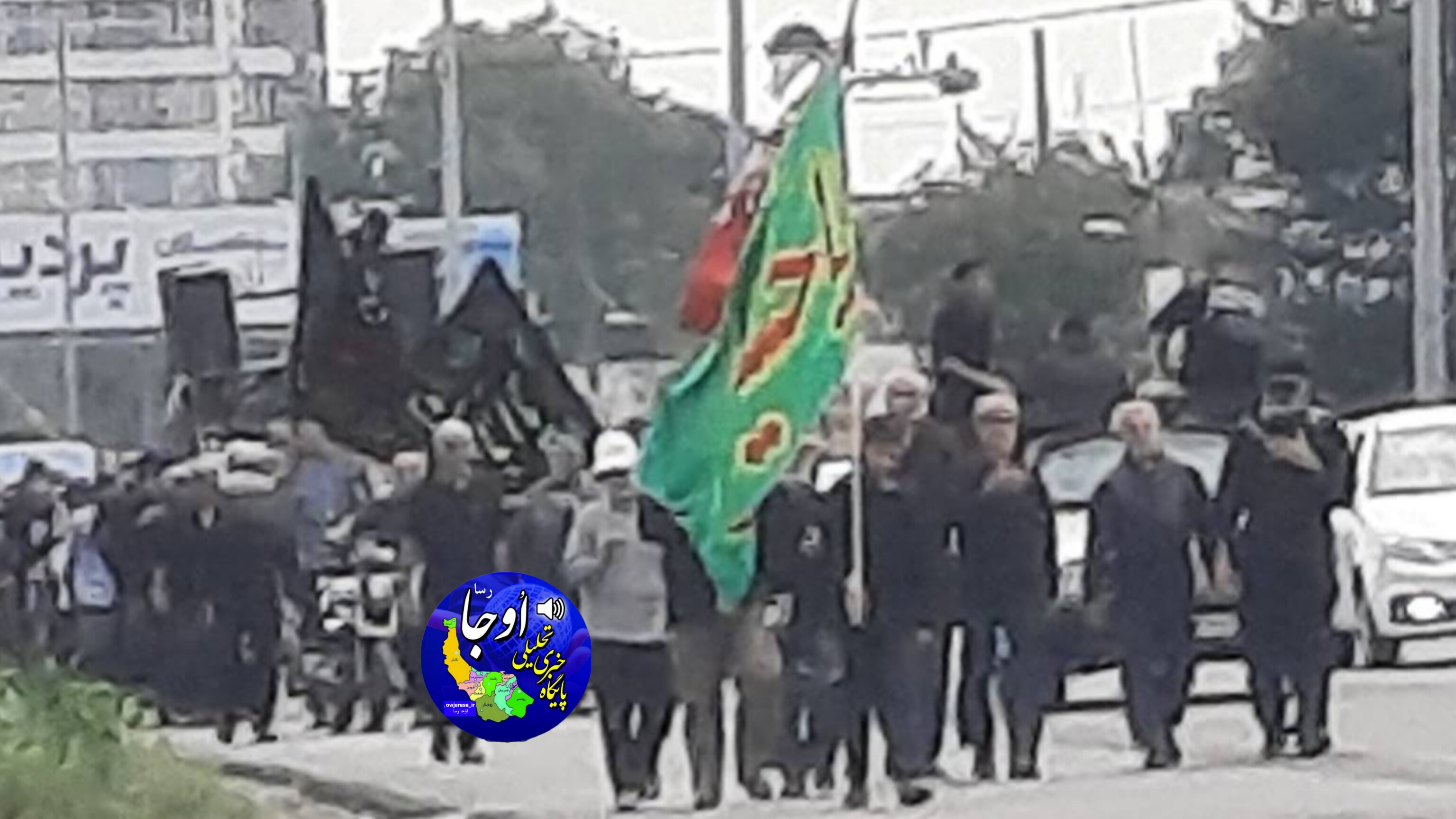 جاماندگان اربعین حسینی (ع) مسیر لنگرود تا آستانه اشرفیه را پیاده روی کردند