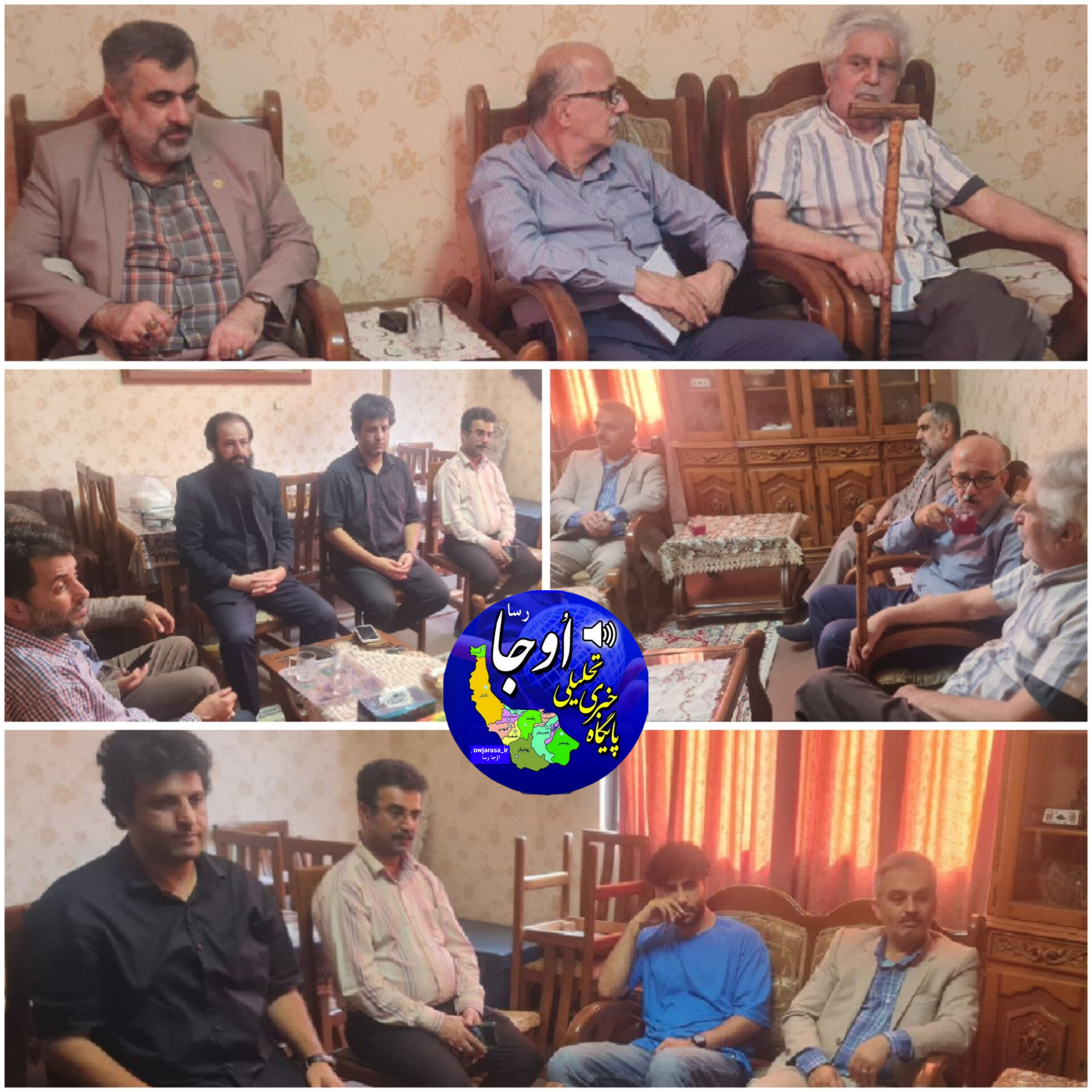 عیادت جمعی از هنرمندان از استاد محمدی بندری رییس انجمن مفاخر شهرستان لنگرود